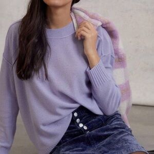 Anthropologie Pilcro Angie Seamed Cashmere Pullover Sweater